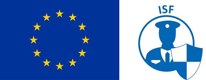 Logoer av EU og ISF